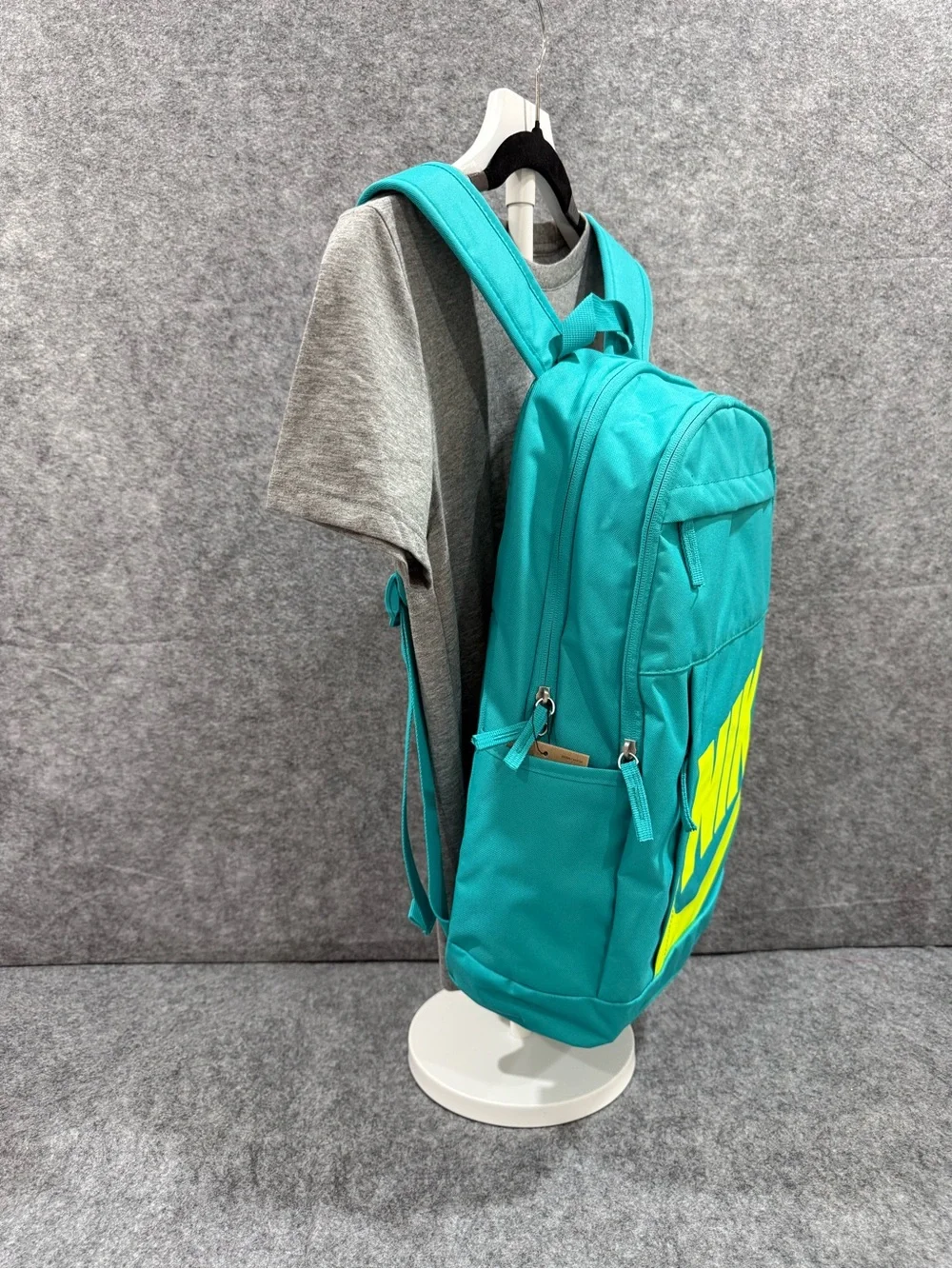 Nike Teal Backpack with Bright Yellow Logo - Men's Bag DD0559-345